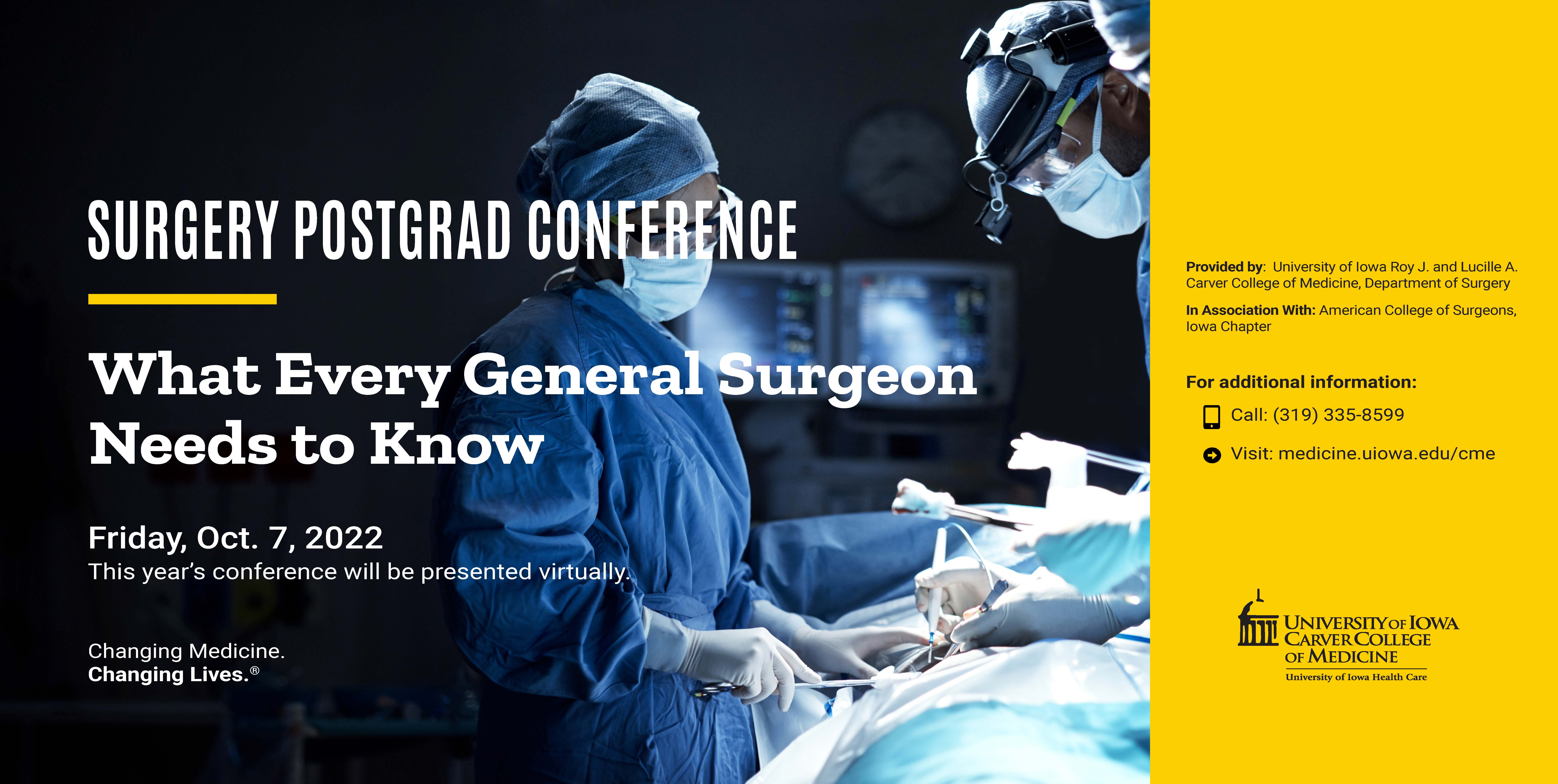 Surgery Postgraduate Virtual Conference 2022 Banner